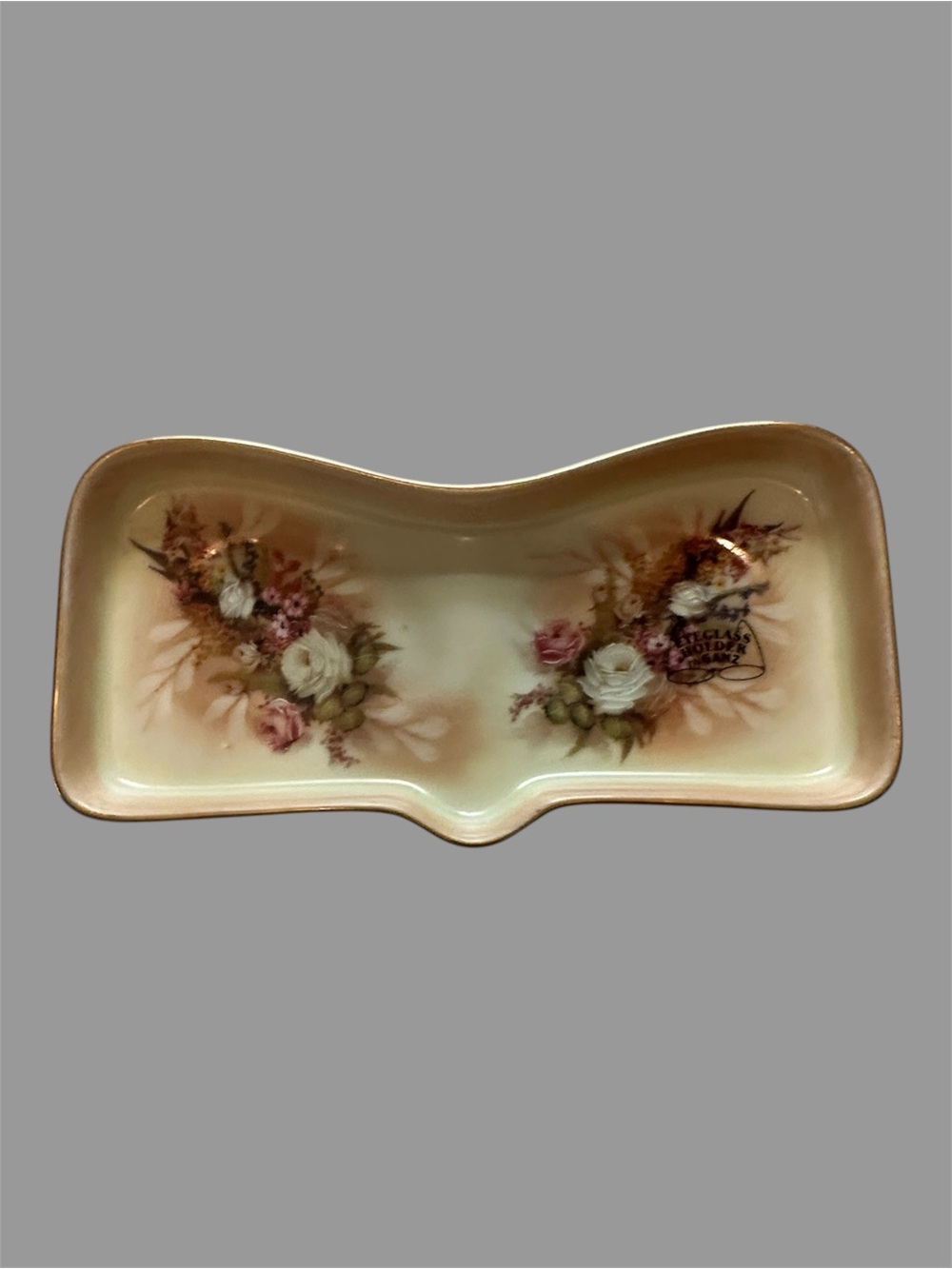 Ganz Floral Porcelain Eye Glass Holder NWT